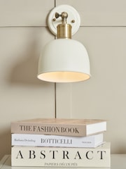 BHS Satin Ivory Ant Brass Dale Galley 1 Wall Light - Image 1 of 7