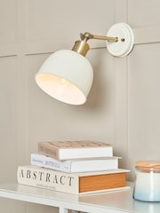 BHS Satin Ivory Ant Brass Dale Galley 1 Wall Light - Image 3 of 7