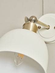 BHS Satin Ivory Ant Brass Dale Galley 1 Wall Light - Image 5 of 7