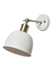 BHS Satin Ivory Ant Brass Dale Galley 1 Wall Light - Image 6 of 7