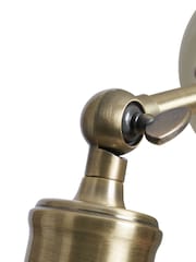 BHS Satin Ivory Ant Brass Dale Galley 1 Wall Light - Image 7 of 7