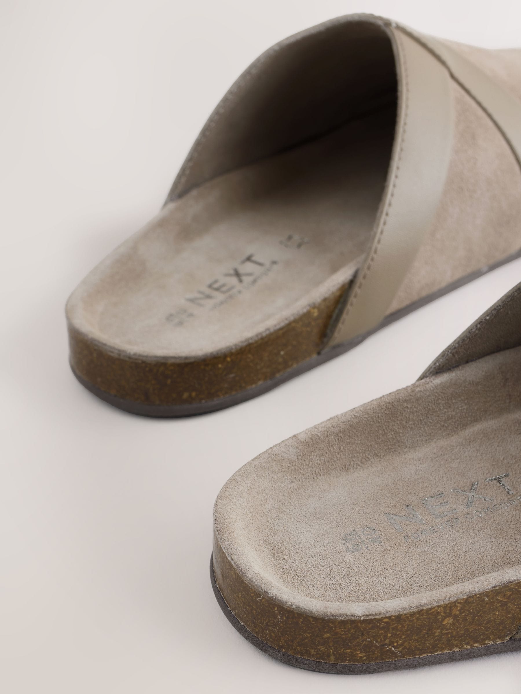 Buy Mink Brown Forever Comfort® Leather Clean Footbed Clogs from