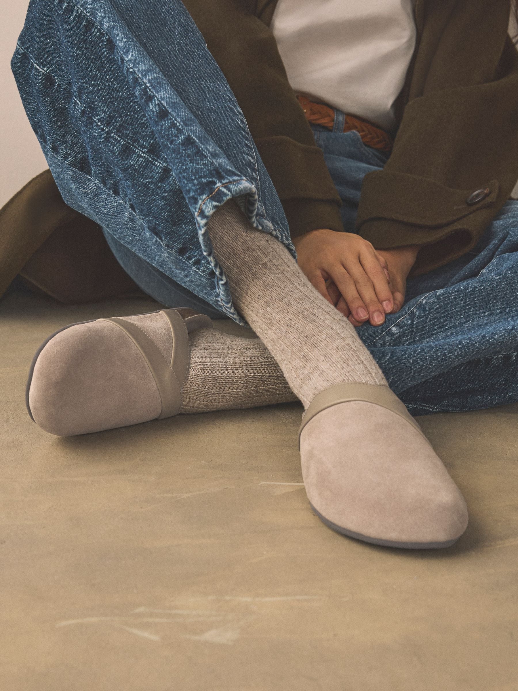 Buy Mink Brown Forever Comfort® Leather Clean Footbed Clogs from