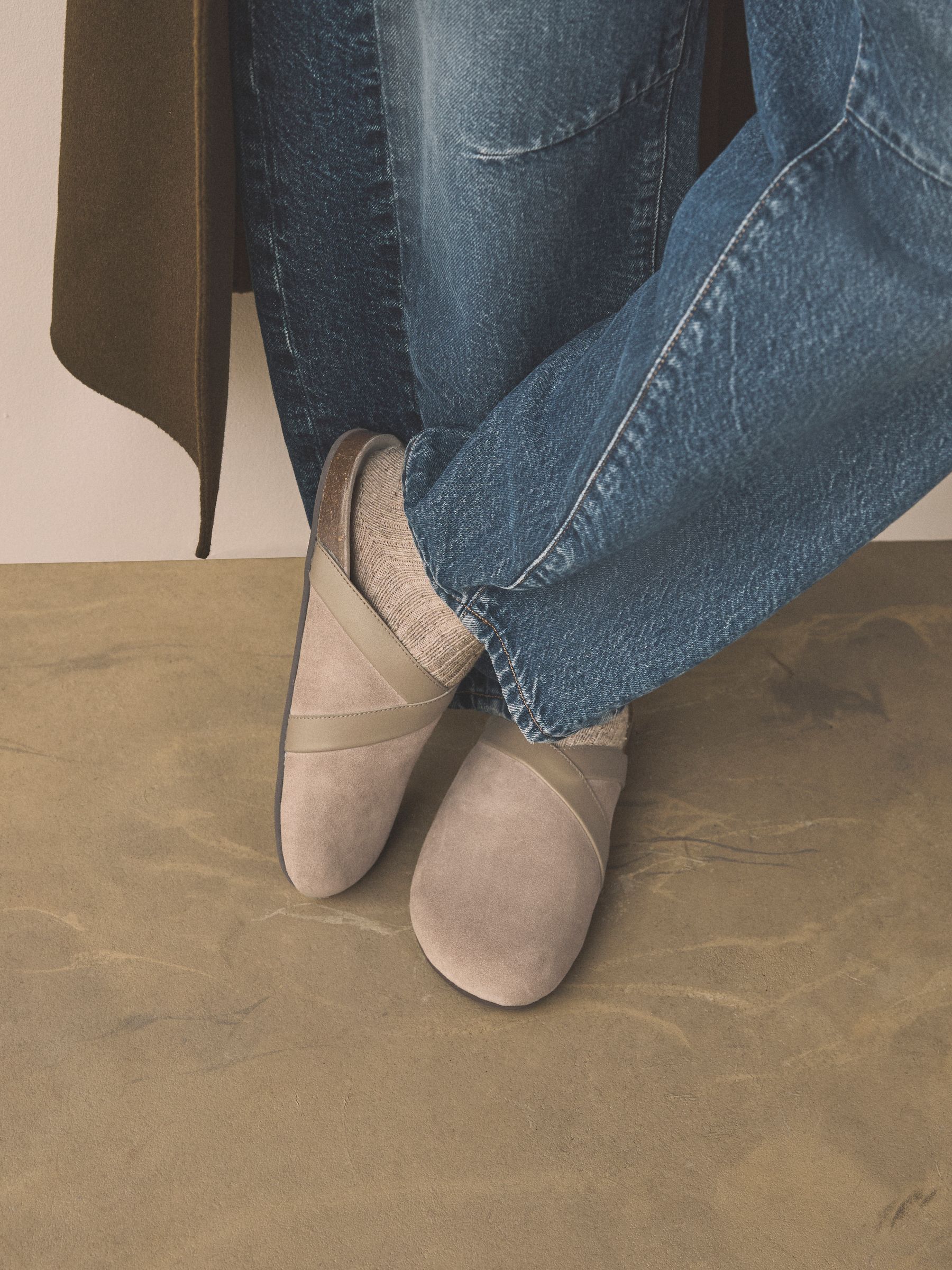 Buy Mink Brown Forever Comfort® Leather Clean Footbed Clogs from