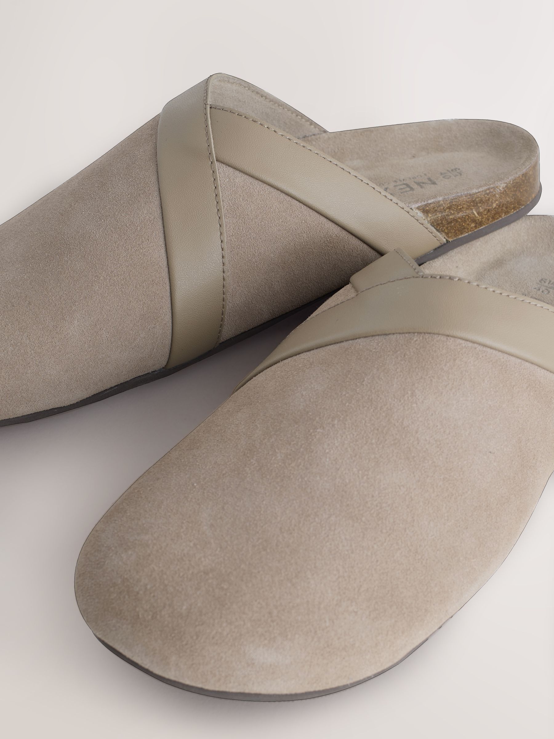 Buy Mink Brown Forever Comfort® Leather Clean Footbed Clogs from