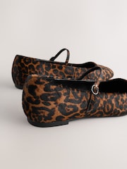 Leopard Forever Comfort® Leather Mary Jane Ballerina Shoes - Image 6 of 6