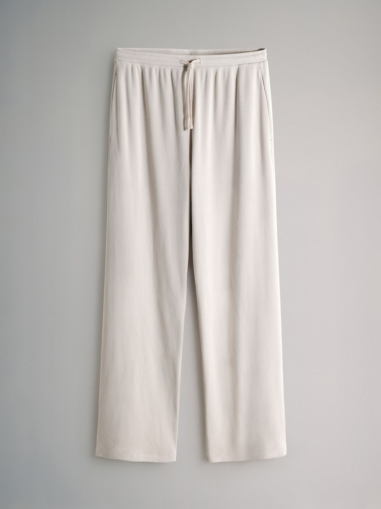 The Set 2 Pack Soft Touch Ribbed Wide Leg Jogger Pink/Cream - Image 2 of 5