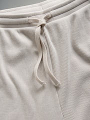 The Set 2 Pack Soft Touch Ribbed Wide Leg Jogger Pink/Cream - Image 4 of 5