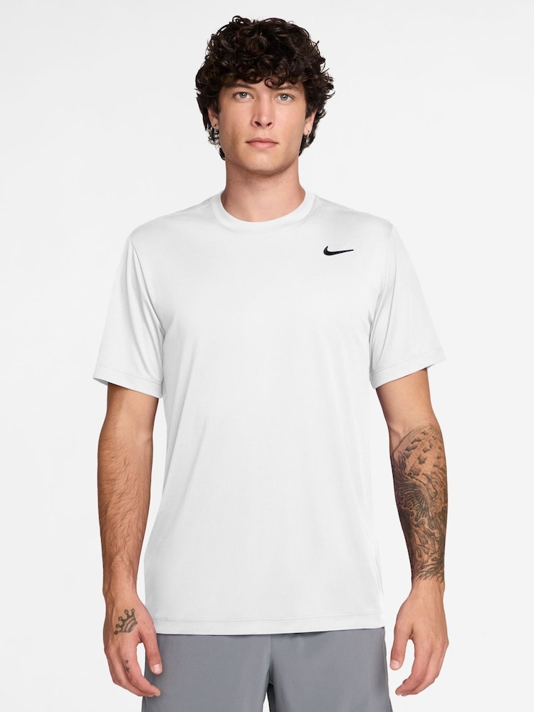 Nike White/Black Dri-FIT Flex Training T-Shirt - Image 1 of 3