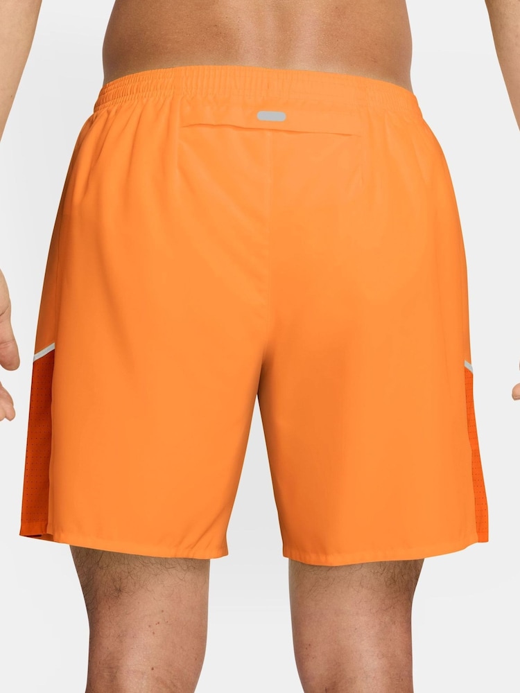 Nike Total Orange 7 Inch Miler Dri-FIT 7 Inch Brief Lined Running Shorts - Image 2 of 4