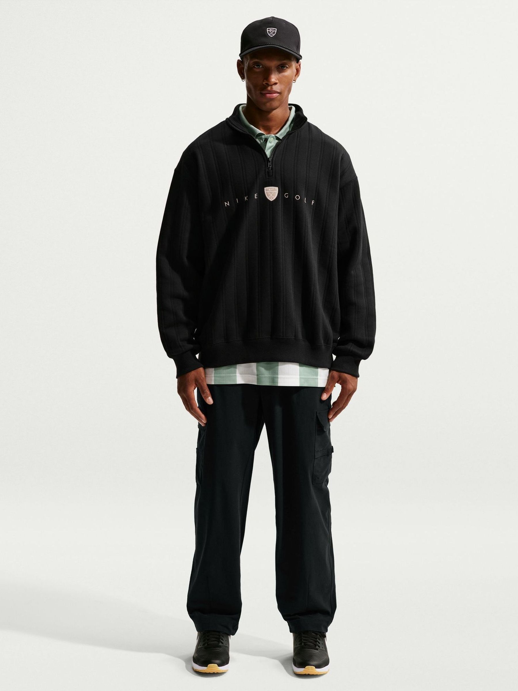 Buy Nike Black Therma-FIT 1/2 Zip Top Oversized Golf Sweatshirt