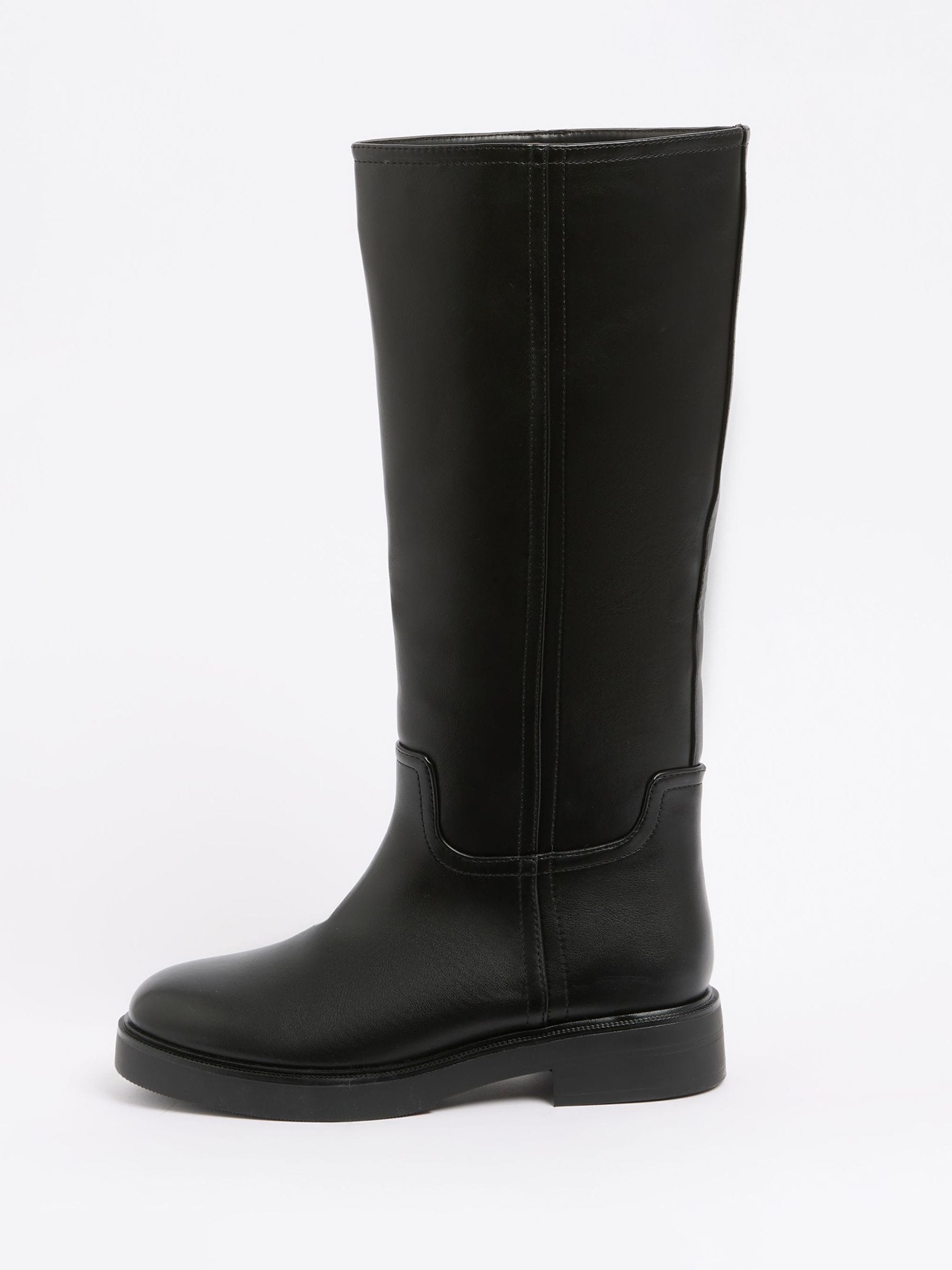 Buy Friends Like These Black Standard fit Faux Leather Casual Flat