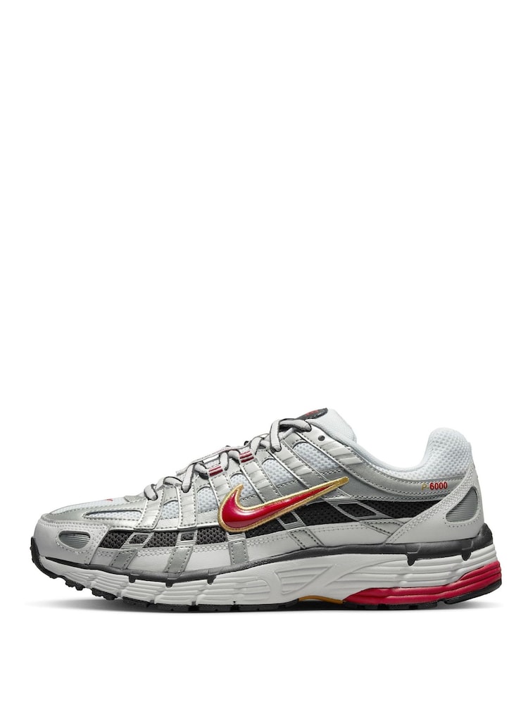 Nike Grey/Red P-6000 Trainers - Image 2 of 12