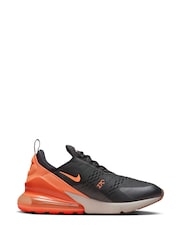 Nike Orange/Black Air Max 270 Trainers - Image 3 of 11
