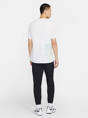 Nike White/Black Blue Initiator Trainers - Image 8 of 12