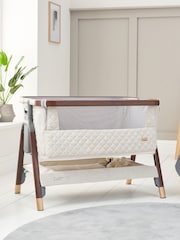 Tutti Bambini Walnut and Cream CoZee Luxe Bedside Crib - Image 1 of 5