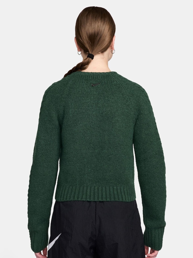 Verde brad - Nike Crew Neck Knit Jumper - Imaginea 2 din 3