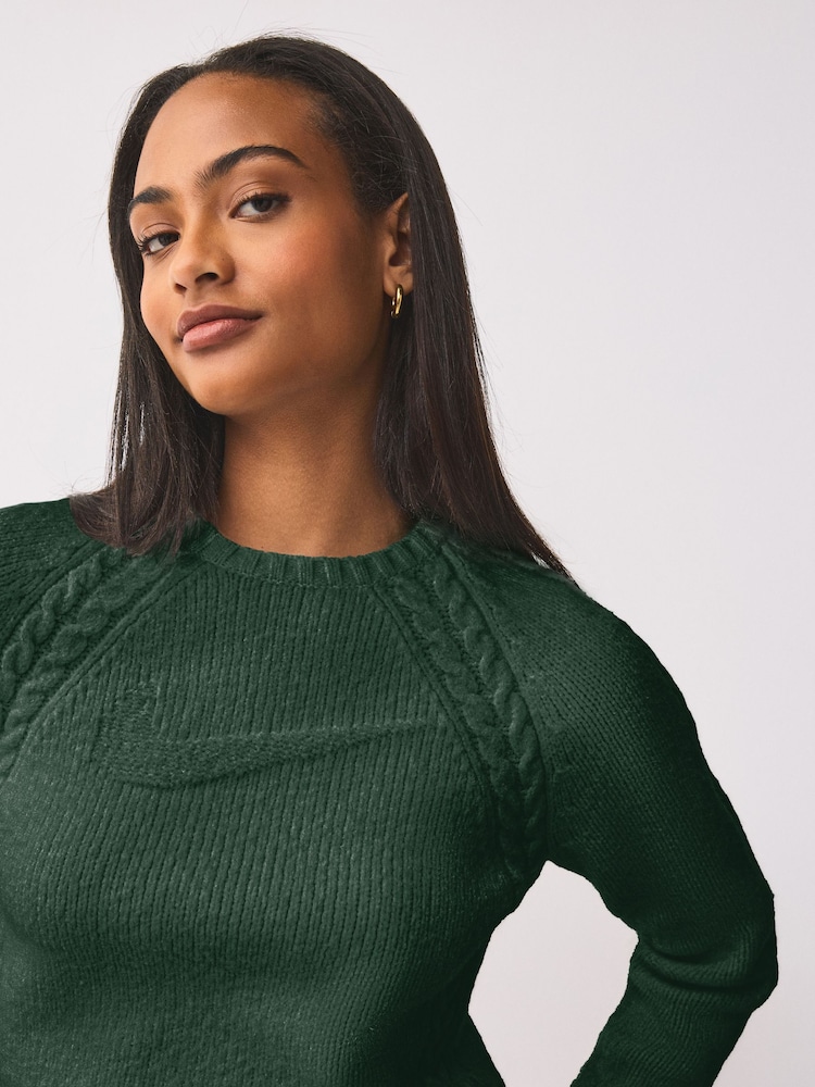 Nike Fir Green Crew Neck Knit Jumper - Image 4 of 4
