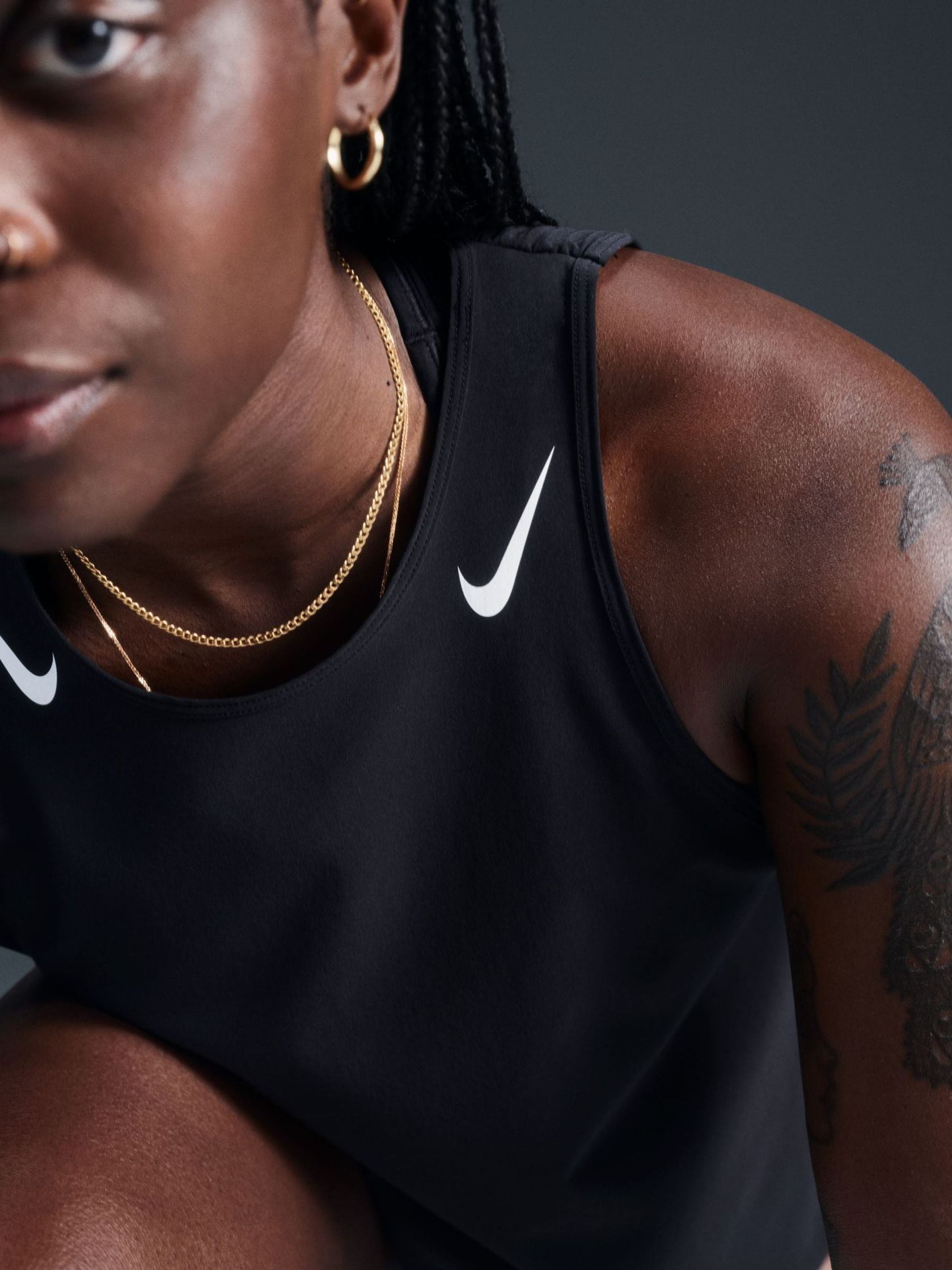 Buy Nike Black AeroSwift Dri-FIT Advanced Cropped Running Vest Top