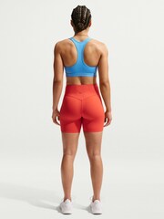 Nike Blue/White Swoosh Medium Support Padded Sports Bra - Image 5 of 5