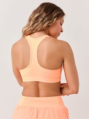 Nike Orange Pulse Swoosh Medium Support Padded Sports Bra - Image 4 of 4