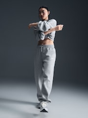 Gri mediu - Pantaloni sport cu talie înaltă Nike Oversized Phoenix Fleece - Imaginea 3 din 6