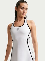 Blanco/Negro - Nike Dri Fit Tennis Dress - Imagen 3 de 5