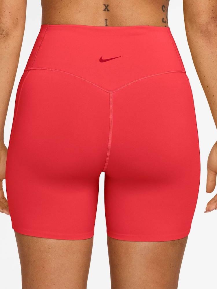 Nike Crimson Red Universa Seamless Front 5 Inch Cycling Shorts - Image 1 of 3