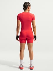 Nike Crimson Red Universa Seamless Front 5 Inch Cycling Shorts - Image 5 of 7