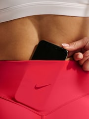 Nike Crimson Red Universa Seamless Front 5 Inch Cycling Shorts - Image 6 of 7