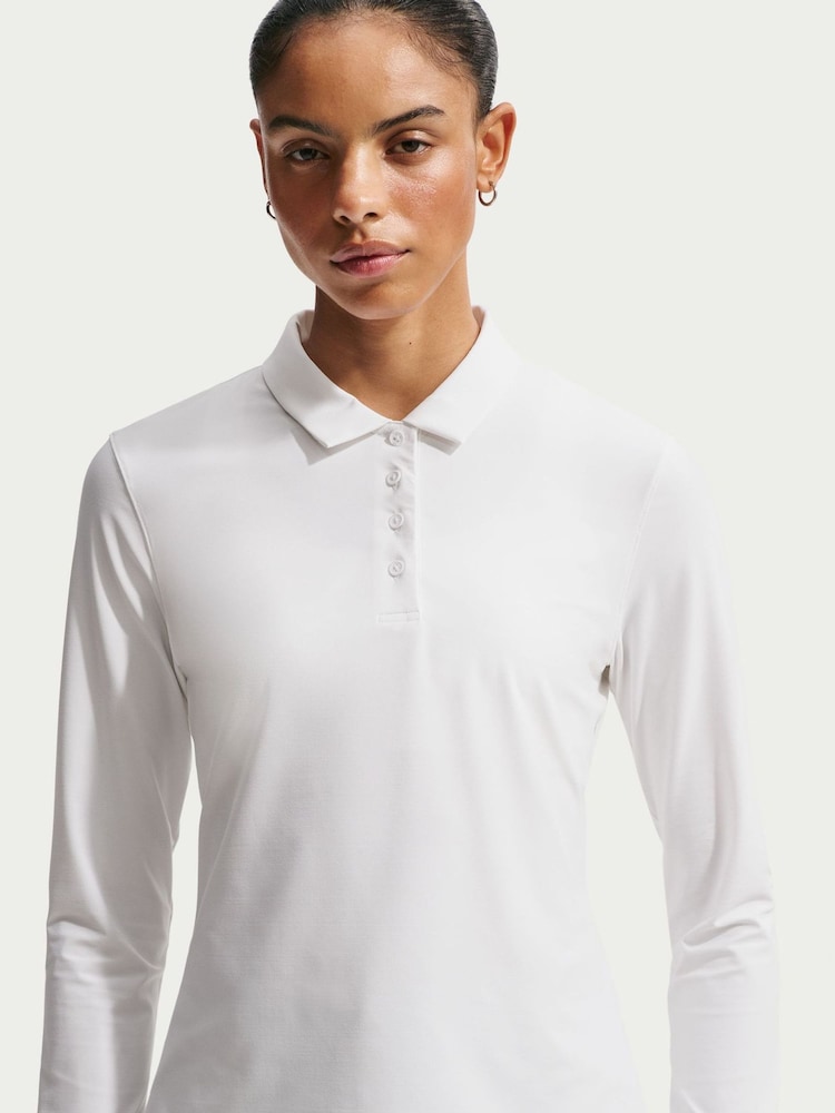 Nike White Victory Long Sleeve Polo Shirt - Image 5 of 5