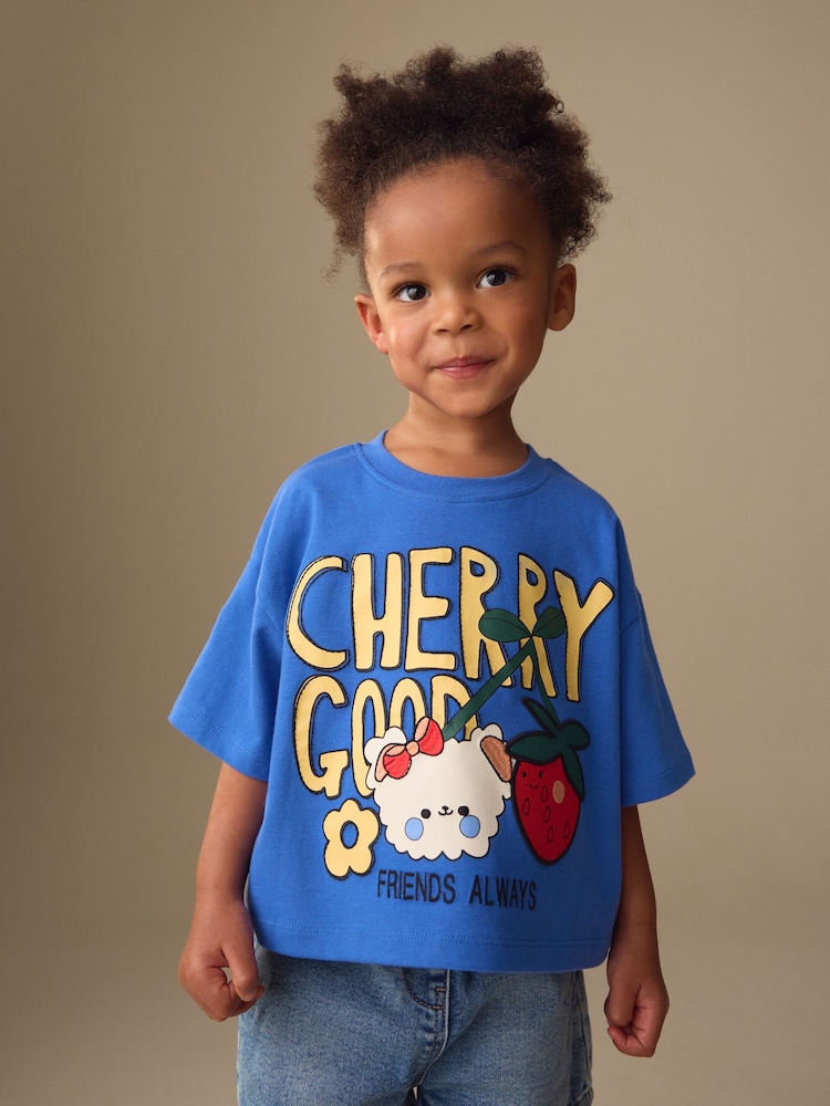 Blue Cherry Short Sleeve T-Shirt (3mths-7yrs) - Image 1 of 8