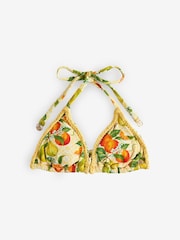 B by Ted Baker Braided Triangle Yellow Fruit Bikini Top - 3의 이미지 1