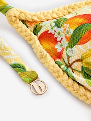 B by Ted Baker Braided Triangle Yellow Fruit Bikini Top - Image 8 of 9