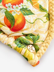 B by Ted Baker Braided Triangle Yellow Fruit Bikini Top - Image 9 of 9