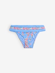 B by Ted Baker High Leg Blue Floral Bikini Briefs - Image 6 sur 10