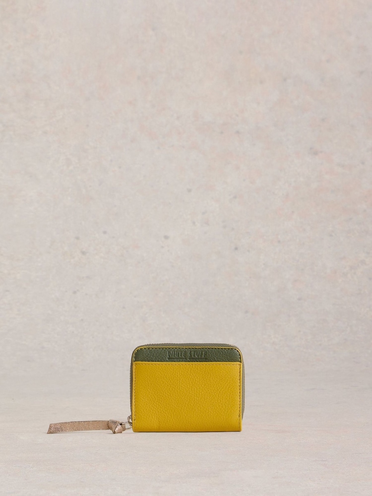 White Stuff Yellow Cerys Zip Around Purse - Image 1 of 4
