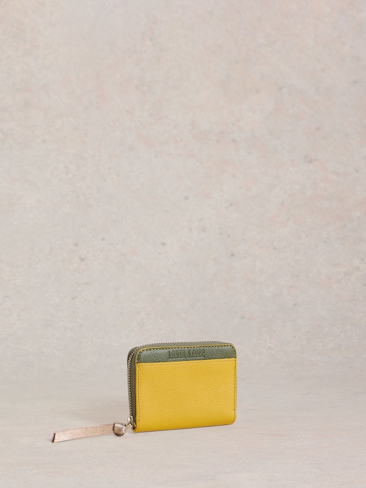 White Stuff Yellow Cerys Zip Around Purse - Image 4 of 4