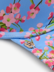 Μπικίνι τοπ με μπανέλα B by Ted Baker σε μπλε φλοράλ απόχρωση DD+ - Εικόνα 9 από 10