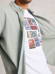 White Stuff White Abersoch Graphic Print Stamp T-Shirt - Image 4 of 6