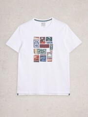 White Stuff White Abersoch Graphic Print Stamp T-Shirt - Image 5 of 6
