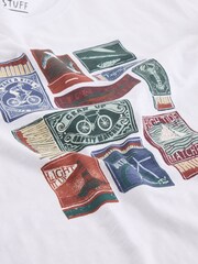 White Stuff White Abersoch Graphic Print Stamp T-Shirt - Image 6 of 6