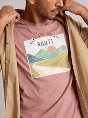 White Stuff Pink Abersoch Graphic Print Scene Bike T-Shirt - Image 4 of 6