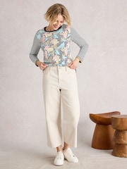 White Stuff Black Clara Long Sleeve Stripe T-Shirt - Image 1 of 6