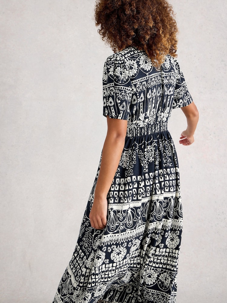 White Stuff Blue Lucy Midi Dress - Image 2 of 6 White Stuff Blue Lucy Midi Dress - Image 2 of 6