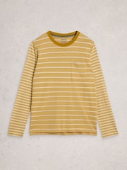 White Stuff Yellow Accleton Long Sleeve T-Shirt - Image 5 of 6