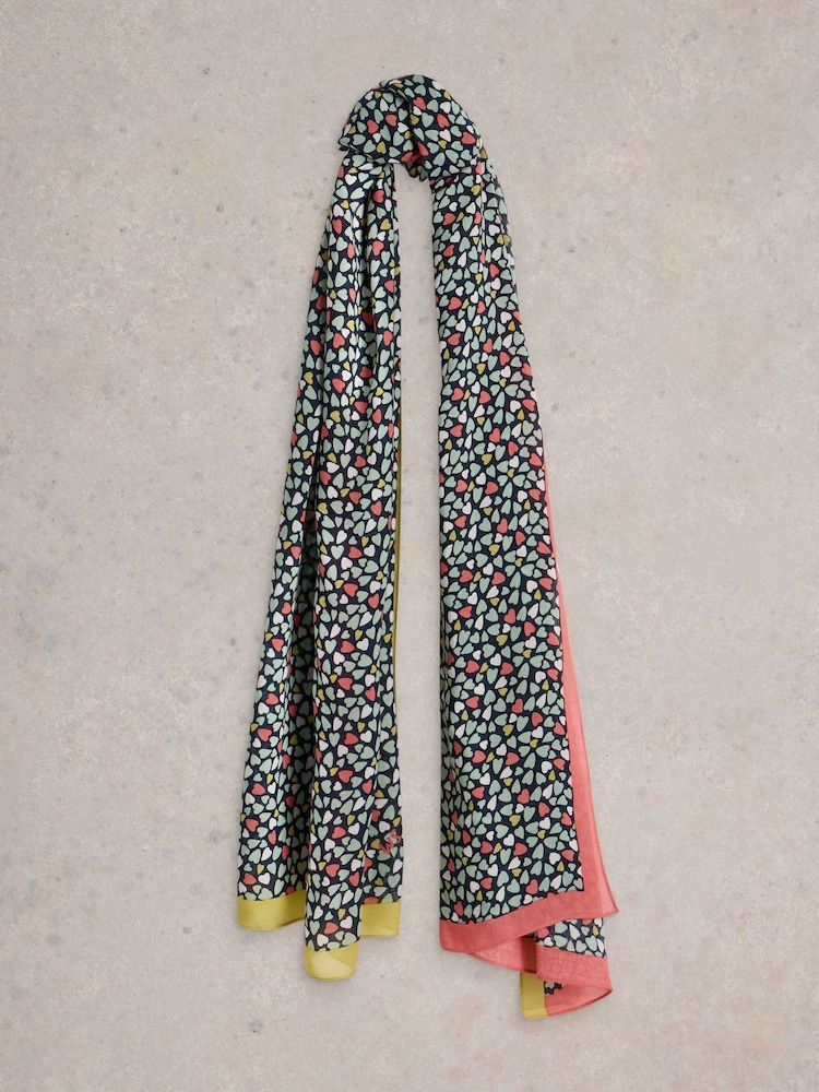 White Stuff Light Blue Sophie Printed Scarf - Image 1 of 3 White Stuff Light Blue Sophie Printed Scarf - Image 1 of 3