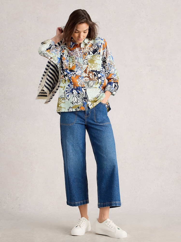 White Stuff Orange Sophie Cotton Shirt - Image 1 of 6