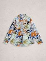 White Stuff Orange Sophie Cotton Shirt - Image 5 of 6