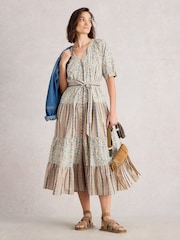 White Stuff White Clementine Midi Dress - Image 1 of 6